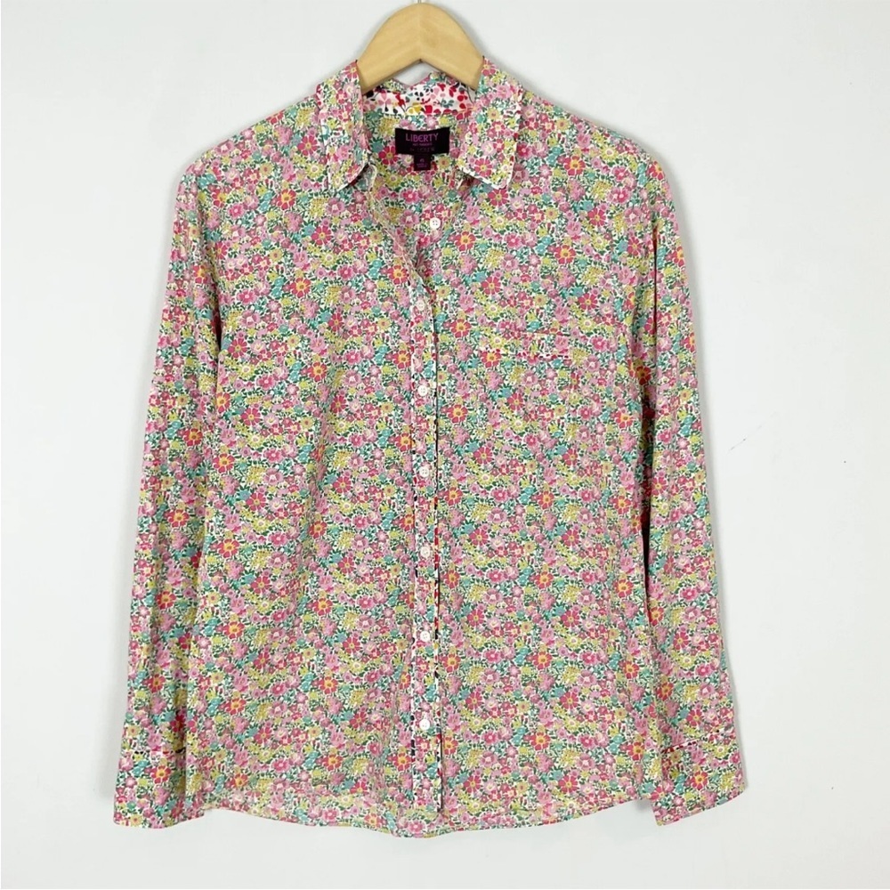 J. Crew Pink Floral Button-Down Shirt